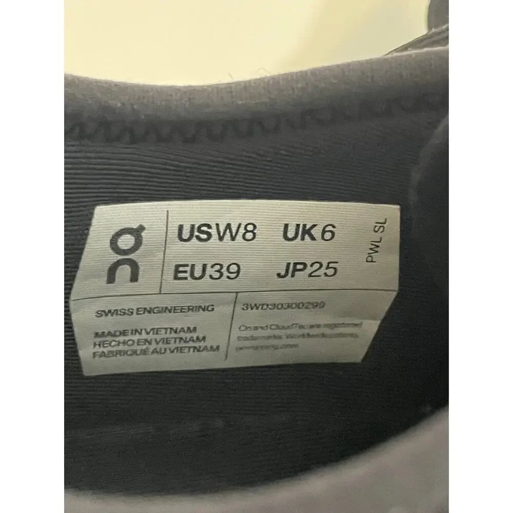 On Cloud X3 AD Women's Running Sneaker Black White Size 8 / EU 39